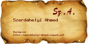 Szerdahelyi Ahmed névjegykártya